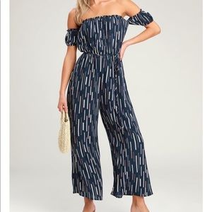 Lulus True Radiance off the shoulder jumpsuit